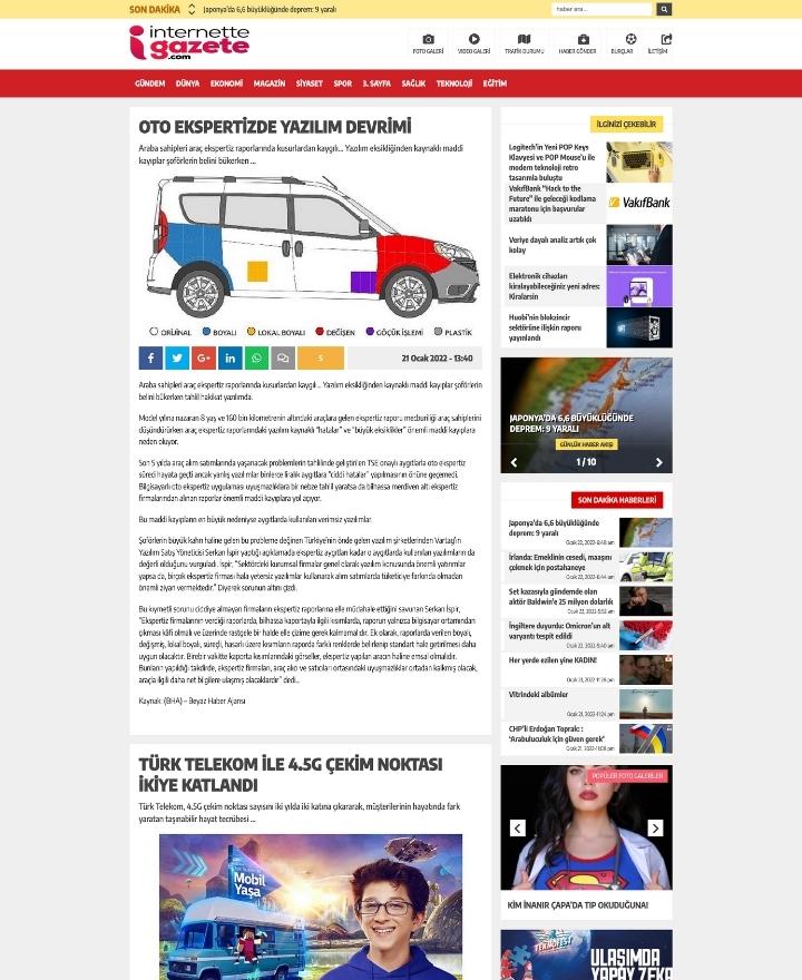 İnternet Gazete — خبر عن VARTAG